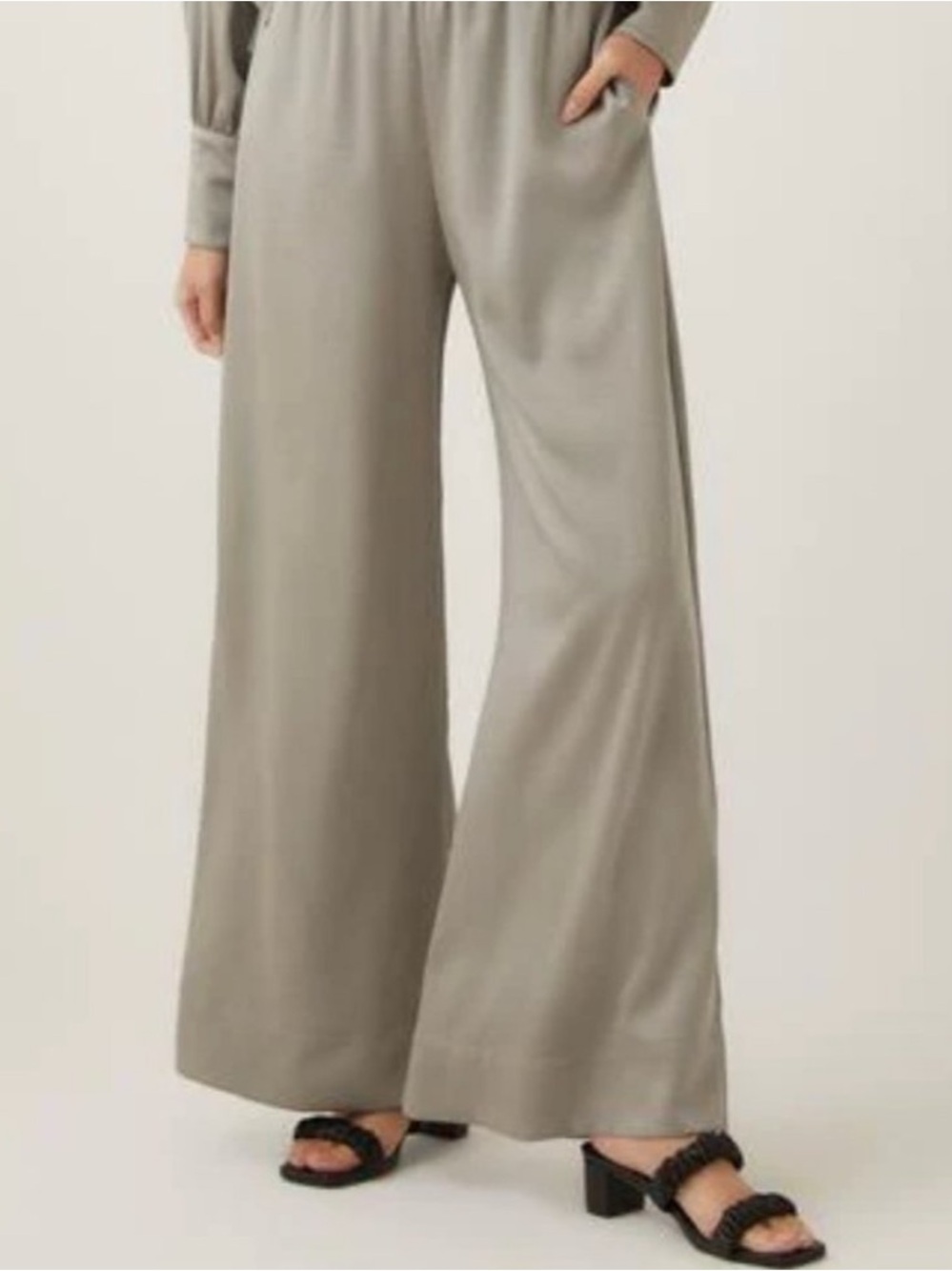Fifteen Twenty Champagne Wide-Leg Pull-On Pants